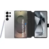 Samsung Galaxy S25 Ultra 256GB Weiß 5G + BlueBuilt Book Case Schwarz