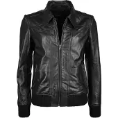 Jcc Blouson "Lederjacke 2999101-2", Damen, Gr. XL, schwarz, Obermaterial: 100% Lammnappaleder LANA. Futter: 100% Polyester PES., Jacken Blouson