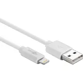 Goobay 72905, 0,5 m, Lightning, USB A, Männlich, Männlich, Weiß