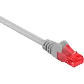 Goobay CAT 6 Patchkabel, U/UTP, grau Kupferleiter (CU), halogenfreier Kabelmantel (LSZH)