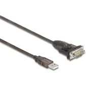 DeLOCK Adapter USB 2.0 Typ-A zu 1 x Seriell RS-232 D-Sub 9 Pin Stecker mit Muttern 1,5 m