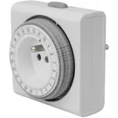 Perel 24-Std.-ZEITSCHALTUHR - KOMPAKTES DESIGN - STECKER-TYP E (FRANZÖSISCHES SYSTEM)