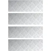 vidaXL Treppe Tritt Rechtwinklig 4 pcs Silber 75 x 25 cm Aluminium