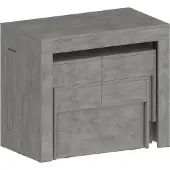 Dmora Eric Esstisch-Set grau, ausziehbar, 12 Plätze