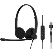 Epos 1001421 Kopfhörer & Headset Kabelgebunden Kopfband Büro/Callcenter USB Type-C / USB Type-A Schwarz