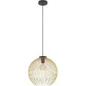 Eglo Hängelampe Venezuela, Pendelleuchte über Esstisch, runde Esszimmerlampe aus Metall in Schwarz und Gold, Hängeleuchte mit E27 Fassung, Ø 40 cm