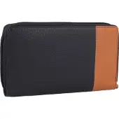 Green Burry GREENBURRY Geldbörse Duett RV-Long Wallet RFID Navyblue / Tan dunkelblau