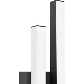 Eglo LED Außenleuchte Serricella, Wandleuchte außen mit 2 Leuchtstäben, Wand Außenbeleuchtung aus Metall in Schwarz, Außenlampe warmweiß, IP55
