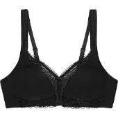 Triumph Bügelloser BH "Modern Lace+Cotton" Spitzeneinsätze, starker Halt ohne Bügel, atmungsaktiv, leicht