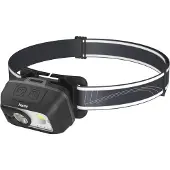 Hama LED Stirnlampe "Stirnlampe LED wiederaufladbar (Bewegungssensor, 4 Lichtmodi, 500 lm)", schwarz, Mobilleuchten, Kunststoff, LED Stirnlampe, 500 Lumen, Sensorsteuerung, IP44, 4 Lichtmodi