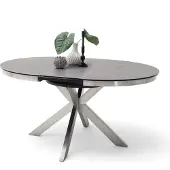 MCA Esstisch Winnipeg | anthrazit | rund | ausziehbar | Ø 120(160) cm