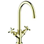 Hansgrohe Zwei-Griff-Waschtischarmatur 210 Axor Montreux A 175mm, m KrG, m ZugstAblGar, b ni.