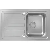 Hansgrohe S44 S440-F342 79 Einbauspüle 342 mit Abtropffläche kurz und automatischer Ablaufgarnitur, Edelstahl