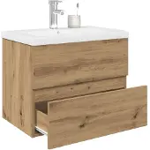 vidaXL Waschbeckenunterschrank mit Einbaubecken und Wasserhahn