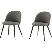 Venture Home Stuhl Velvet Grau 2er-Pack