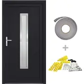 vidaXL Haustür Anthrazit 108x200 cm PVC