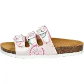 Lico Bioline Flower Kids Pantoletten, Rosa/Weiß, 30 EU