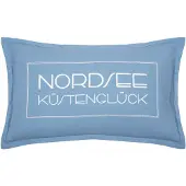 PAD Dekokissen "COAST" Made in Europe, Kissenhülle ohne Füllung, maritim, Schriftzug, 1 Stück