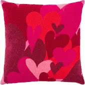PAD Dekokissen "HEARTS EMBROIDERY" schicke stickerei