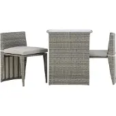 Ebuy24 Savanna Garten Lounge Sätze 3 Teile grau.