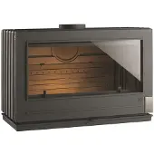Invicta Preston, Freistehende Feuerstelle, Geschlossen, Brennholz, Anthrazit, Drinnen, Horizontal