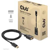 Club 3D CLUB3D DisplayPort to VGA Cable M/M, 2 m, DisplayPort, Männlich, Männlich, 1920 x 1080 Pixel, Schwarz