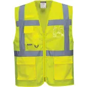 Portwest Warn-Meshweste Athen Executive, leuchtgelb, EN ISO 20471, 100% PL, Gr. S