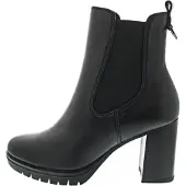 Tamaris Chelseaboots , Damen, Gr. 40, wärmend, schwarz, Elastischer Einsatz, Lederimitat, unifarben, Basic, Schuhe Chelseaboots, Businessstiefel, Chelseaboot mit dezentem Schmuckelement