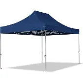 TOOLPORT 3x4,5m Aluminium Faltpavillon, ohne Seitenteile, dunkelblau