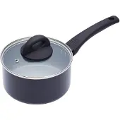 Masterclass KitchenCraft Antihaft-Keramik-Kasserolle, geeignet für Induktionsherde, 16 cm - Schwarz