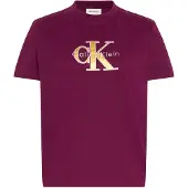 Calvin Klein Ss Classic Monologo Tee Berry Glaze Größe: XS | Hemden Outlet | Damen