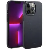 Accezz Apple iPhone 13 Pro Hülle - Echtes Leder - - Backcover/Hard Case - Schwarz