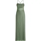 Kate moss Abendkleid im Glitzer-Look in Green/Green | Gr.: 40