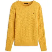 Tommy Hilfiger Classic Cotton Cable Morning Side Yellow Heather Größe: XL | Pullover Outlet | Herren | Gelb