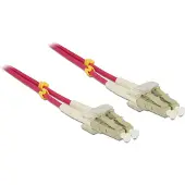 DeLOCK - Netzwerkkabel - LC Multi-Mode (M) zu LC Multi-Mode (M) - 3 m - Glasfaser - 50/125 Mikrometer - OM4 - halogenfrei - violett