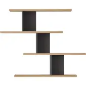 En.casa Wandregal Hökkomi 78x99x15 cm Holzoptik/Anthrazit