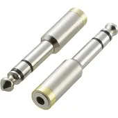 Speaka Professional Audio-Adapter Klinkenstecker 6.35 mm zu Klinkenbuchse 3.5 mm
