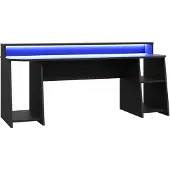 Die Möbelfundgrube FORTE Gamingtisch Tezaur 2 Breite 200 cm mit RGB-Beleuchtung
