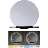 Paulmann Miro LED-Spiegel CCT Ø 50cm IP44 Backlight - , Miro, für Badezimmer, Metall, Modern