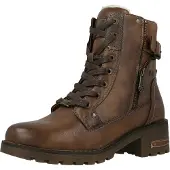 Mustang Damen Stiefelette mit Zierreißverschluss 15M0082001, Größe:39 EU, Farbe:Braun