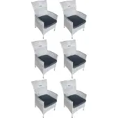 Mandalika Garden MONACO Polyrattan Diningsessel mit Alu-Gestell icewhite