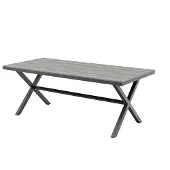 Gardissimo CATANIA Alu Gartentisch Holzoptik Nonwood 200x90cm grau
