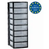 Mondex PLS6138R Bürobox 8 Schubladen Organizer DIN A4 Ablage