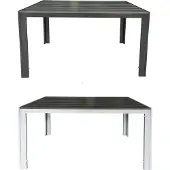 Gardissimo FIRE SOUL Nonwood Alu-Gartentisch Gartenmöbel 120x70cm anthrazit