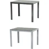 Gardissimo FIRE SOUL Nonwood Alu-Gartentisch Gartenmöbel 100x70cm silber