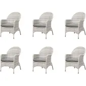 Mandalika Garden LILLE Polyrattan Diningsessel mit Alu-Gestell - icewhite