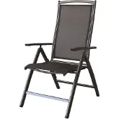 Gardissimo WINDSOR Alu-Klappsessel Gartenstuhl anthrazit / schwarz