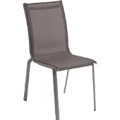 Hespéride Garten-stapelstuhl "axant" wenge &amp praline aus epoxybehandeltem aluminium -
