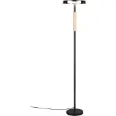TRIO LED-Stehlampe - H 160 cm - Schwarz - Transparent - Holz - Glas - Metall - dimmbar