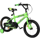 Actionbikes Motors Actionbikes Kinderfahrrad Zombie 16 Zoll | Kinder Fahrrad - Mädchen & Jungen - Bicycle - V-Brake Bremsen - Schutzblech - Stützräder - 4-7 Jahre (Grün)